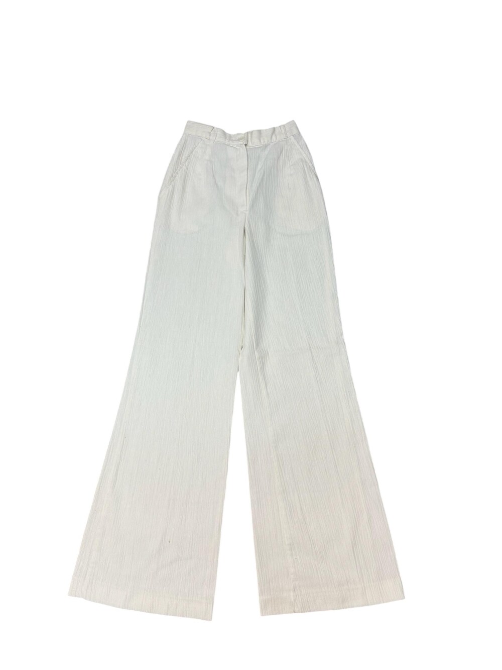 Vintage 70s Windsor Dress Pants Womens White Wide Leg Pockets flare Fit